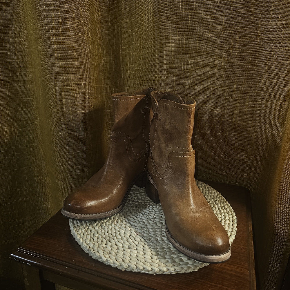 Brown Leather Ankle Boots